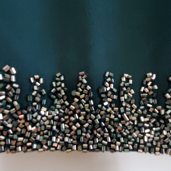 J Kara Beaded Jade Green Dress - Picture 4 of 10